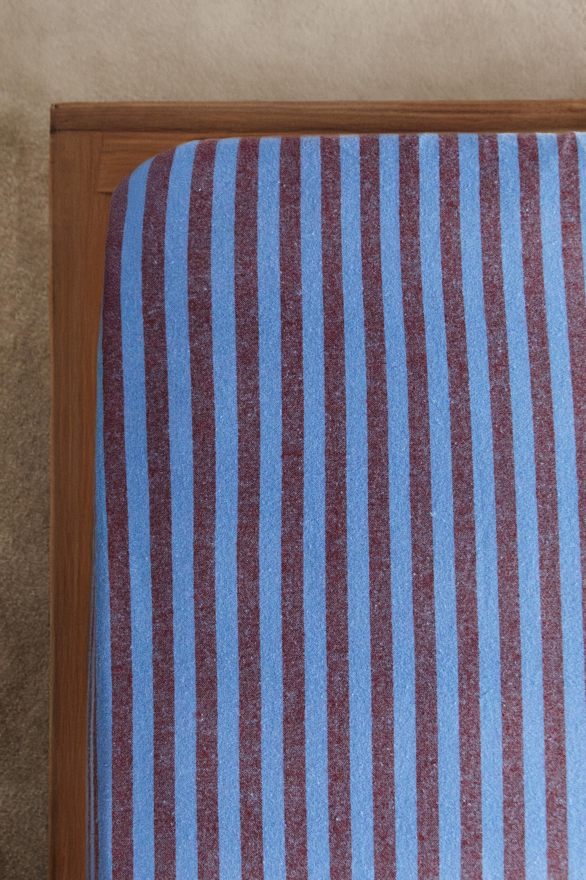 DRAP-HOUSSE ENFANT COTON FLANELLE RAYURES